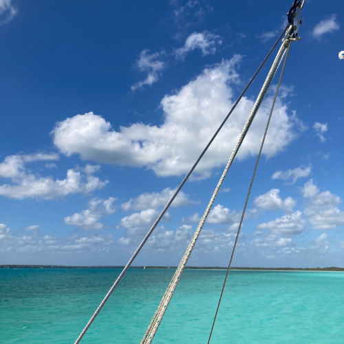 Photo from a catamaran in Bacalar