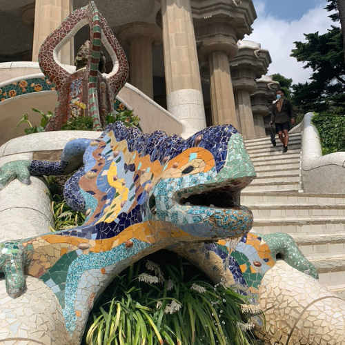 The salamander in Park guell, barcelona