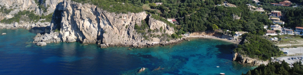 Ampelaki Beach Drone Shot